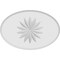 Ekena Millwork Standard Dalton Flower Rosette With Rounded Edge, 7"W x 4 3/4"H x 1/2"P ROSP070X048X050DAL11 - alternate 3